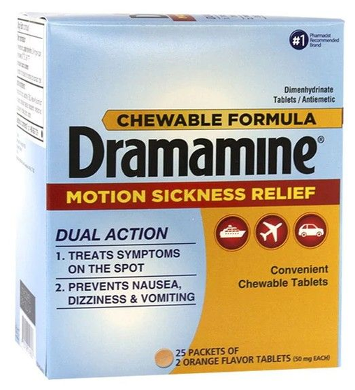 DRAMAMINE TABLETS 25 OF 2'S