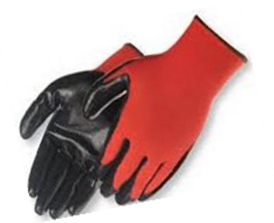 GLOVES BLACK GRIP RED 12/PK