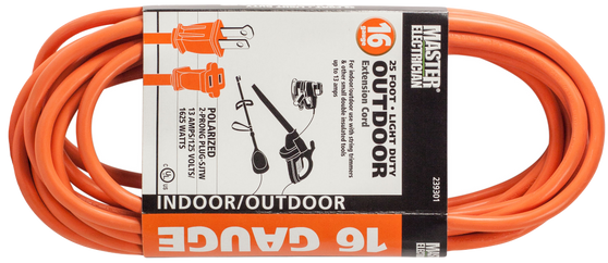 EXTENSION CORD ORANGE OUTDOOR 50 FEET