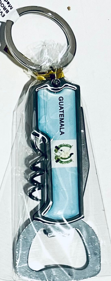 KEY CHAIN GUATEMALA BOTTLE & WINE OPENER 12/PK