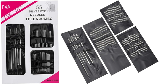 NEEDLES PACK 60 SILVER EYE FREE 5 JUMBO #F4A