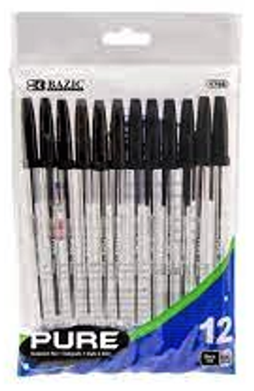 PEN BLACK BALLPOINT 8PK