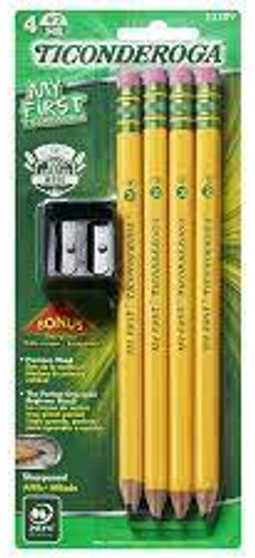 PINCILS 4PK WITH SHARPENER #740