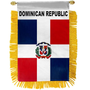 FLAG BANNER DOMINICAN REPUBLIC  4" X 6"