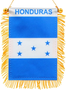 FLAG BANNER HONDURAS  4" X 6"