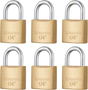 LOCK BRASS DYSPLAY 50MM 6 PK