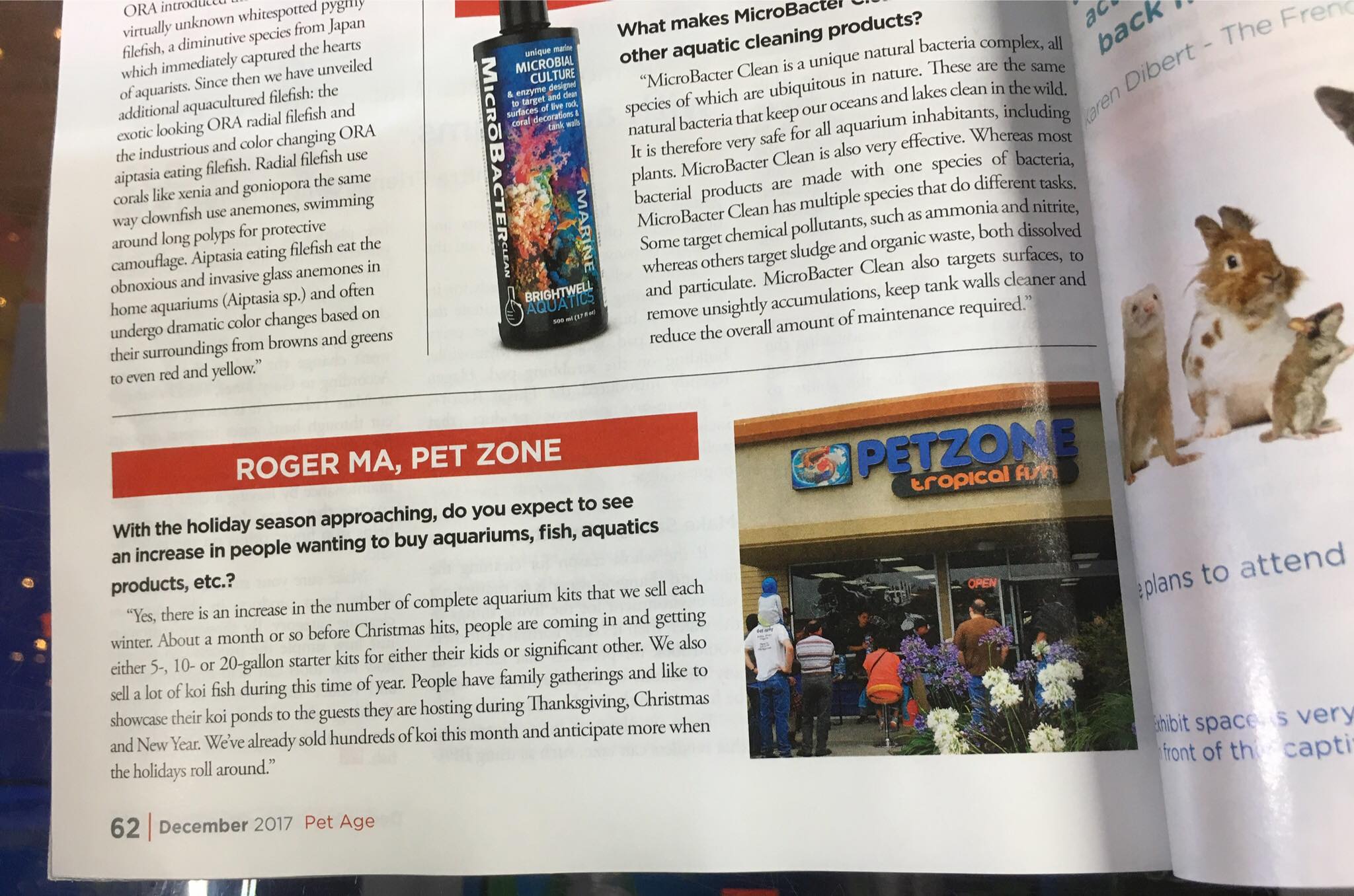 Featured Again in December 2017 Issue of Pet Age Magazine Pet Zone