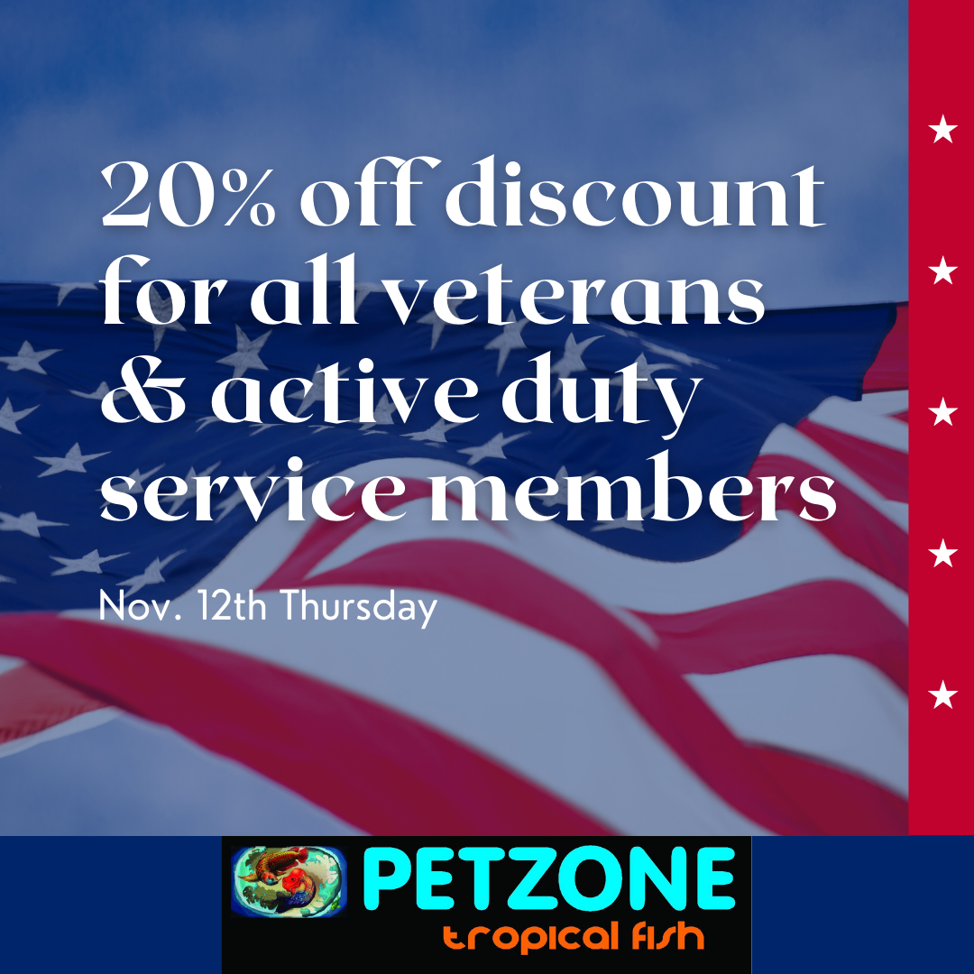 Veterans Day Sale At Pet Zone SD Nov. 11th Thursday Pet Zone