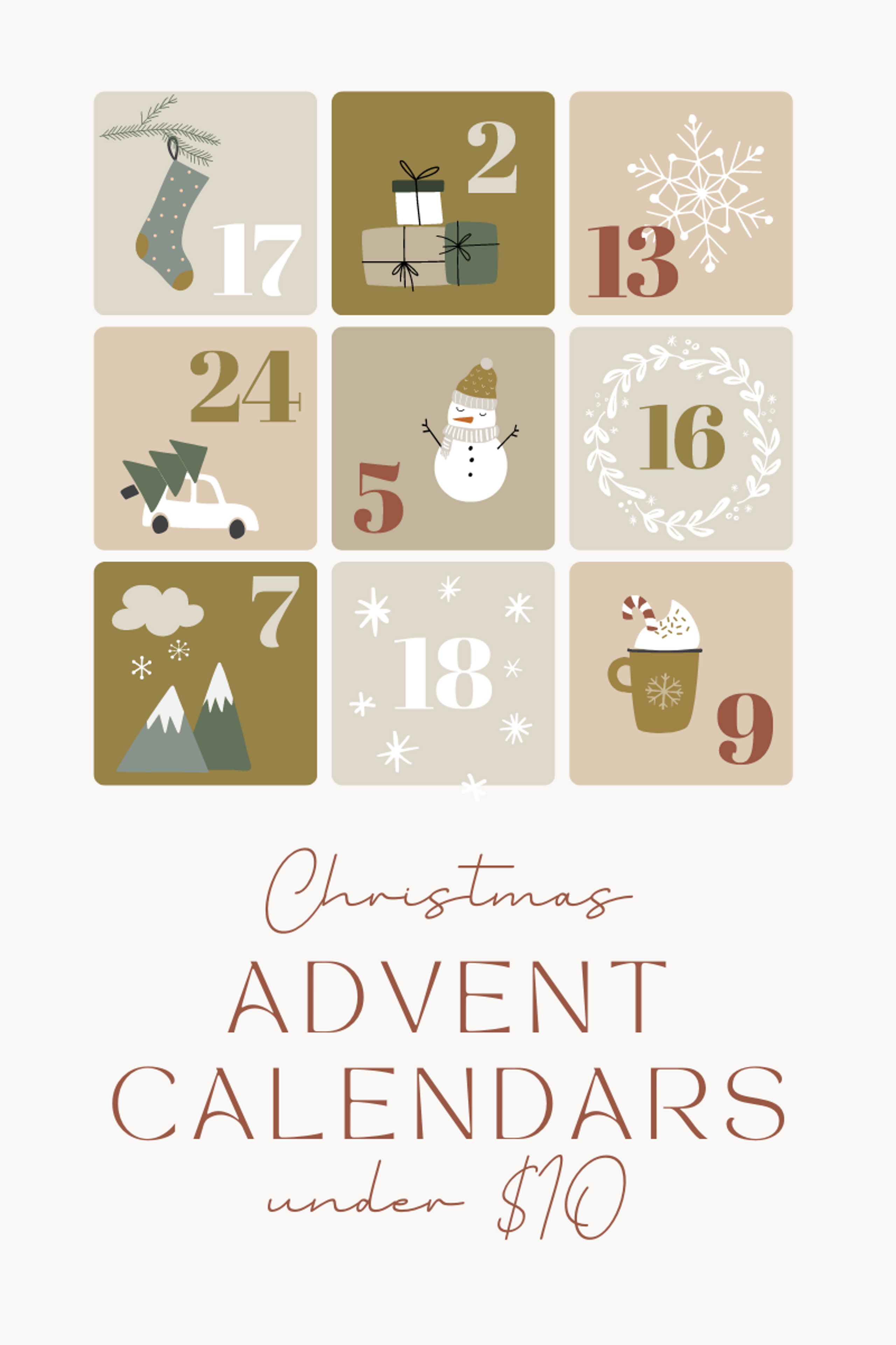 10 Christmas Advent Calendars Under 10 Sunday Coupon Inserts