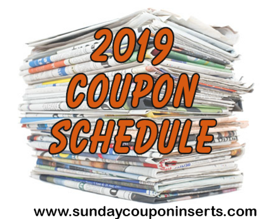 2019 Coupon Schedule Sunday Coupon Inserts