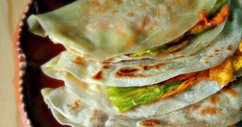 Squash Blossoms Quesadillas (Flor de Calabaza)