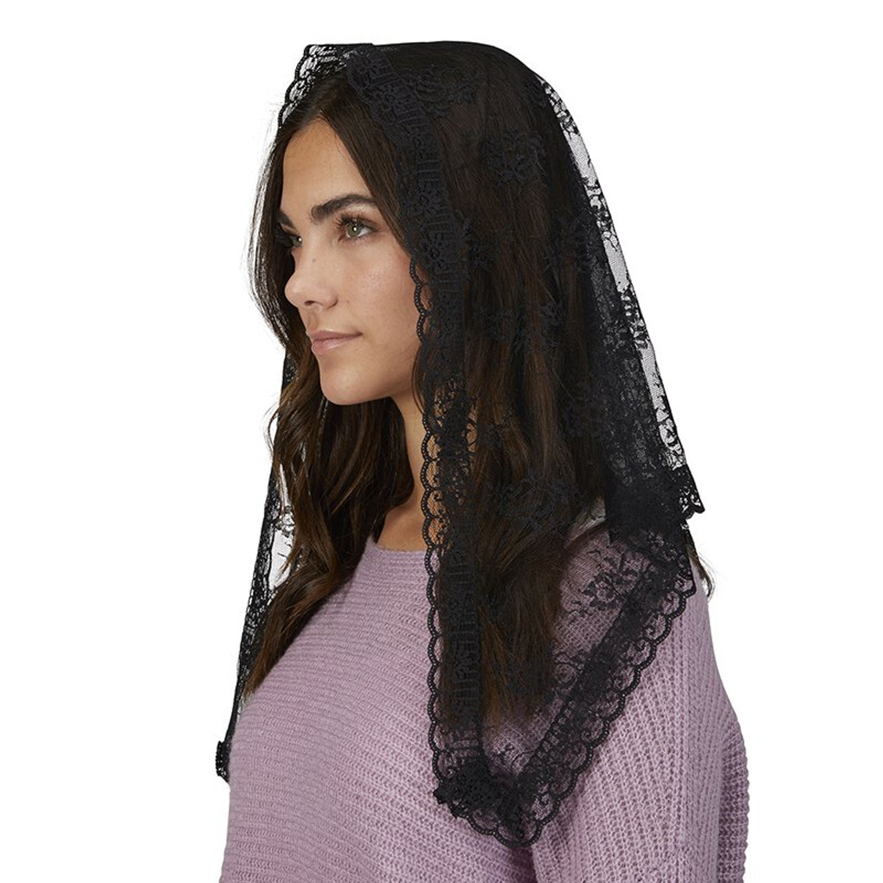 Traditional Black Chapel Veil - 2/pk - [Consumer]Autom