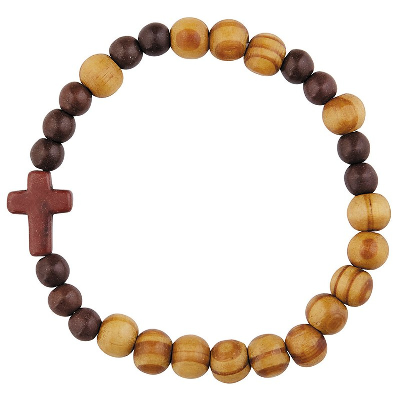 St. Benedict Y-Style Wood Rosary Bracelet - 12/pk - [Consumer]Autom