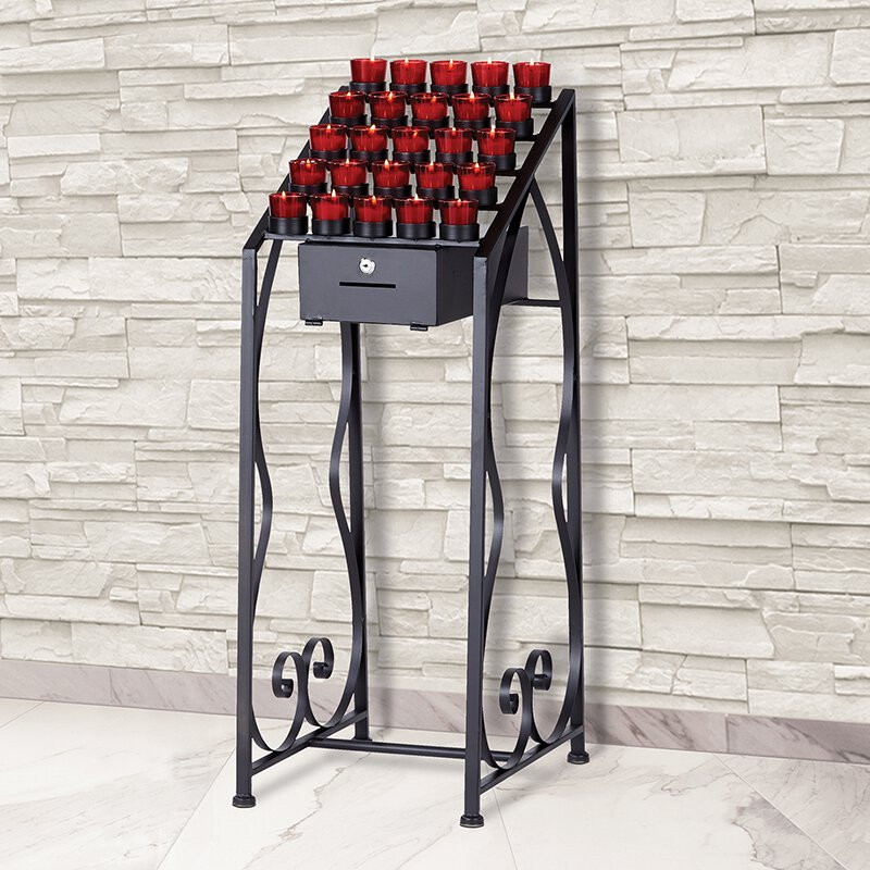 Votive Stand with Locking Offering Box 25Cup [Consumer]Autom
