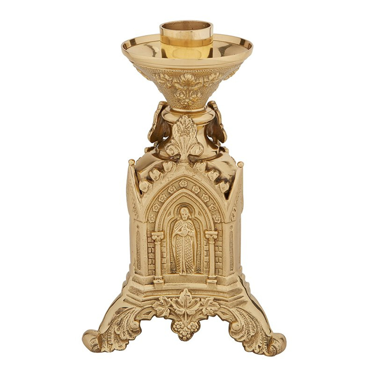 Sudbury Brass Altar Candlestick with Center Spike - [Consumer]Autom