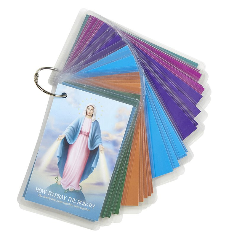 Laminated Rosary Prayer Card Set - 2 sets/pk - [Consumer]Autom