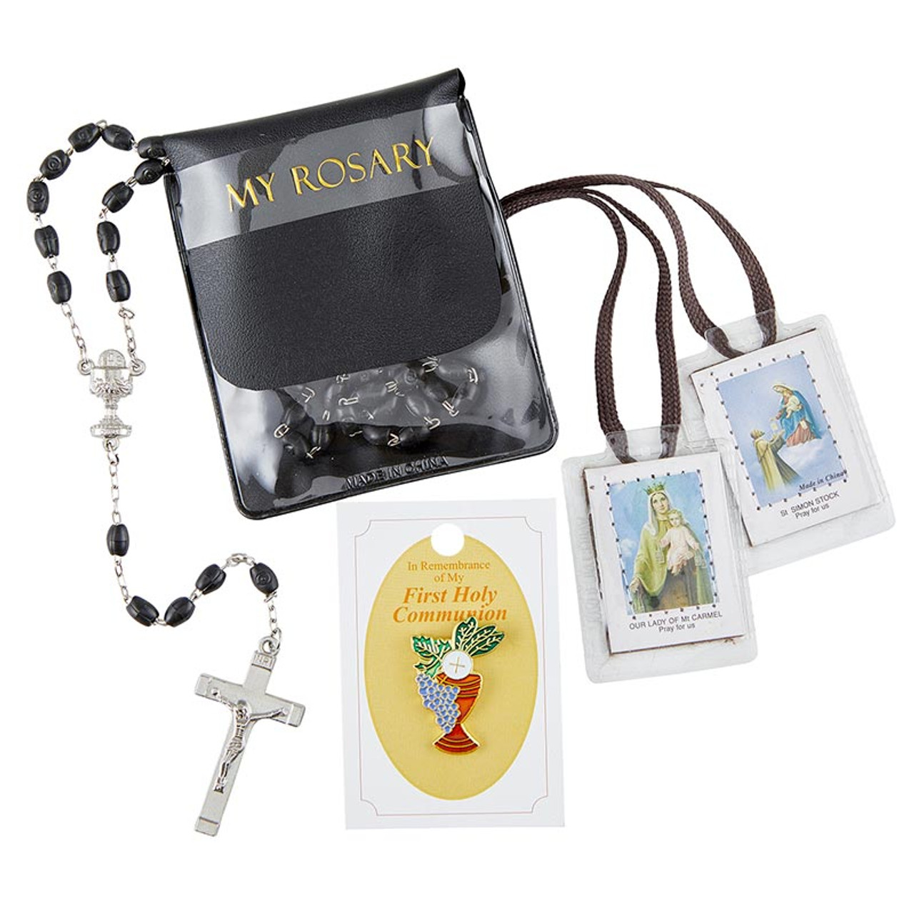 Black First Communion Rosary Kit - [Consumer]Autom