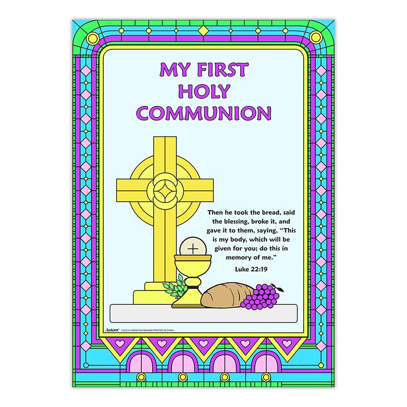 Color-Your-Own First Communion Banner - 50/pk - Autom