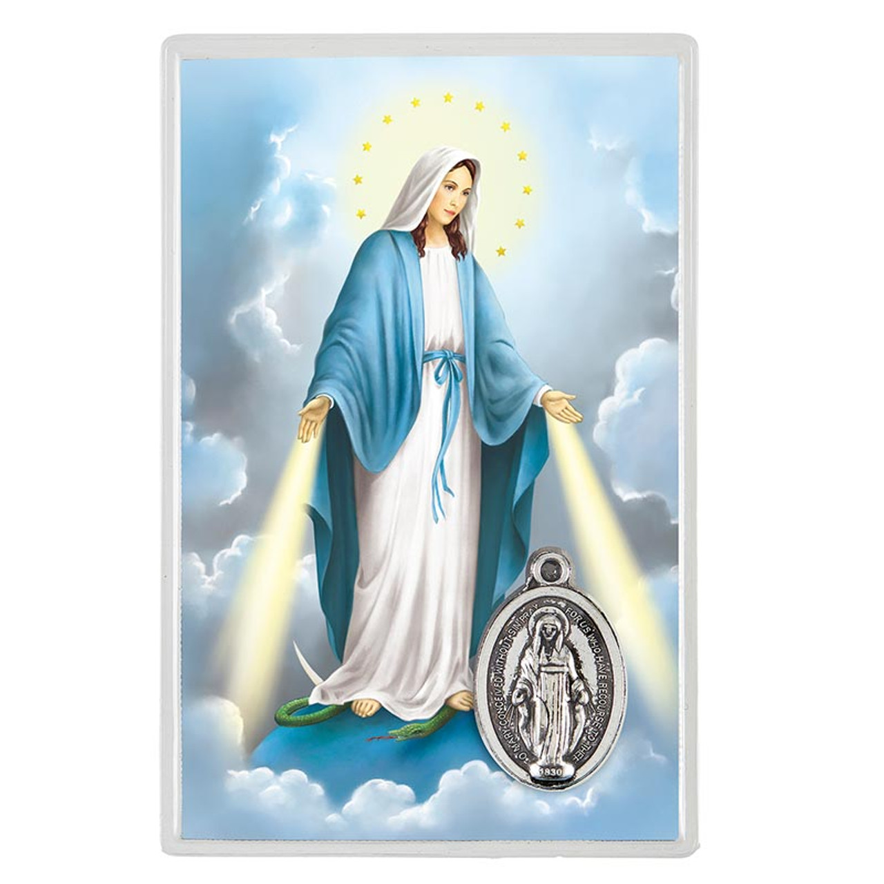 AMM - I086-Miraculous Medal on Card