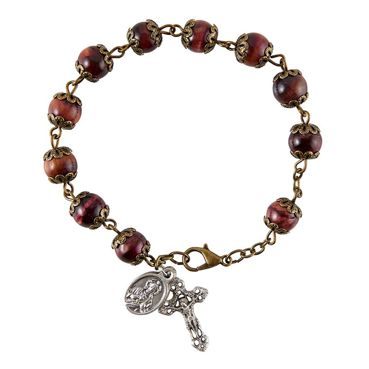 Cherry Vintage Collection Sacred Heart Rosary Bracelet - [Consumer]Autom