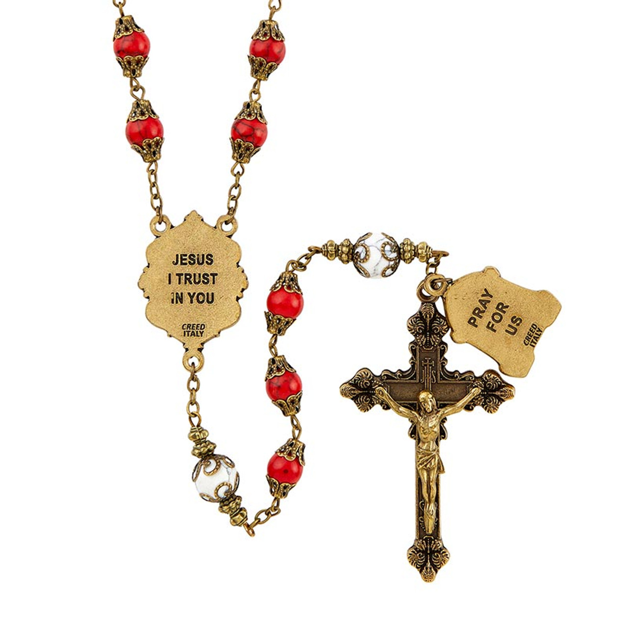 Divine Mercy Rosary Wood Cord - Reilly's Church Supply & Gift Boutique