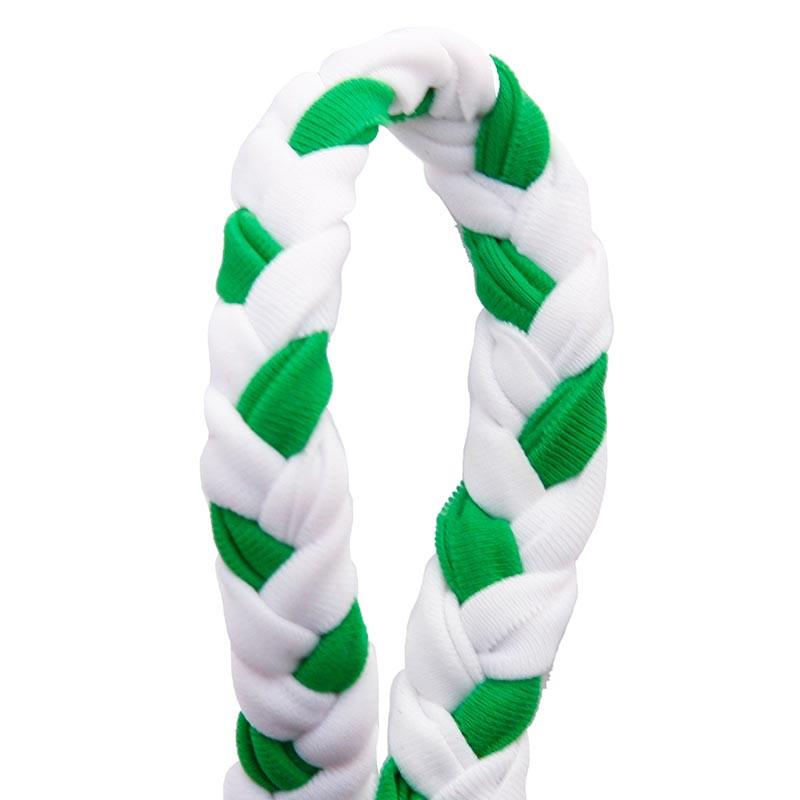 PomBraid Headband Kelly Green/White
