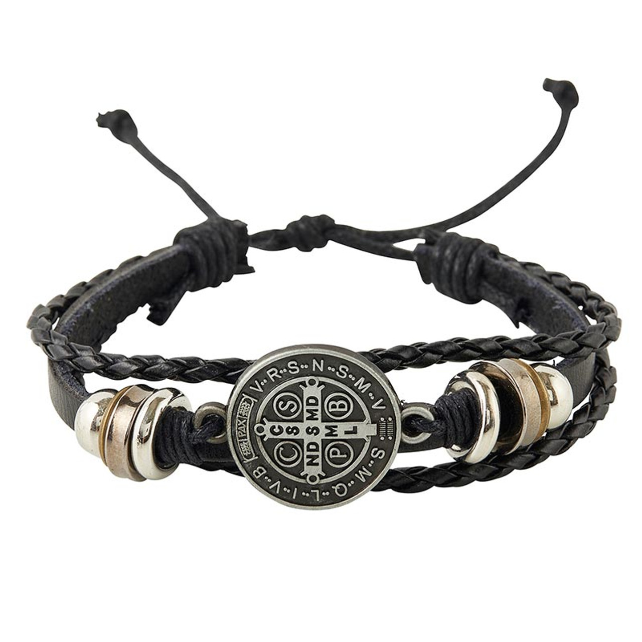 St. Benedict Leather Stack Bracelet - 12/pk - Autom