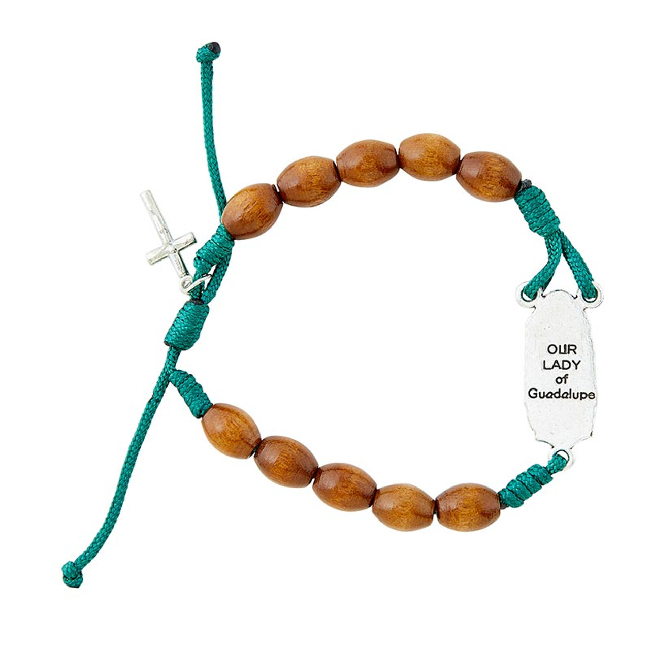 Buy Junior's Olive Wood Religious Cross Stretch Rosary Bracelet, 2.6 Inch  (Dia) at Amazon.in