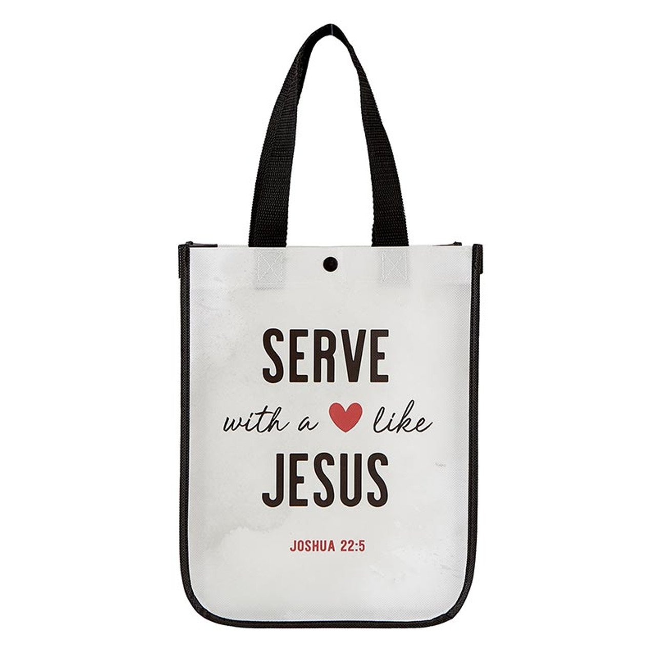 Serve with a Heart Like Jesus Small Eco-Friendly Tote Bag - 12/pk ...