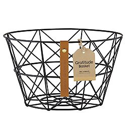 Wire Basket Black Round