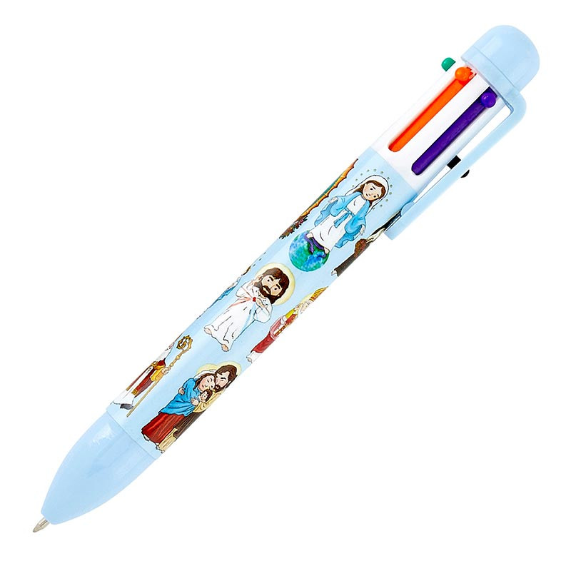 Mini Saints Six-Color Shuttle Pen - 18/pk - [Consumer]Autom