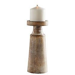 Mango Wood Candle Holder - Large