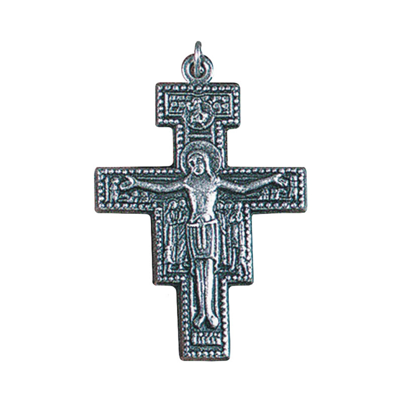 Sterling Silver Men's San Damiano Cross Pendant