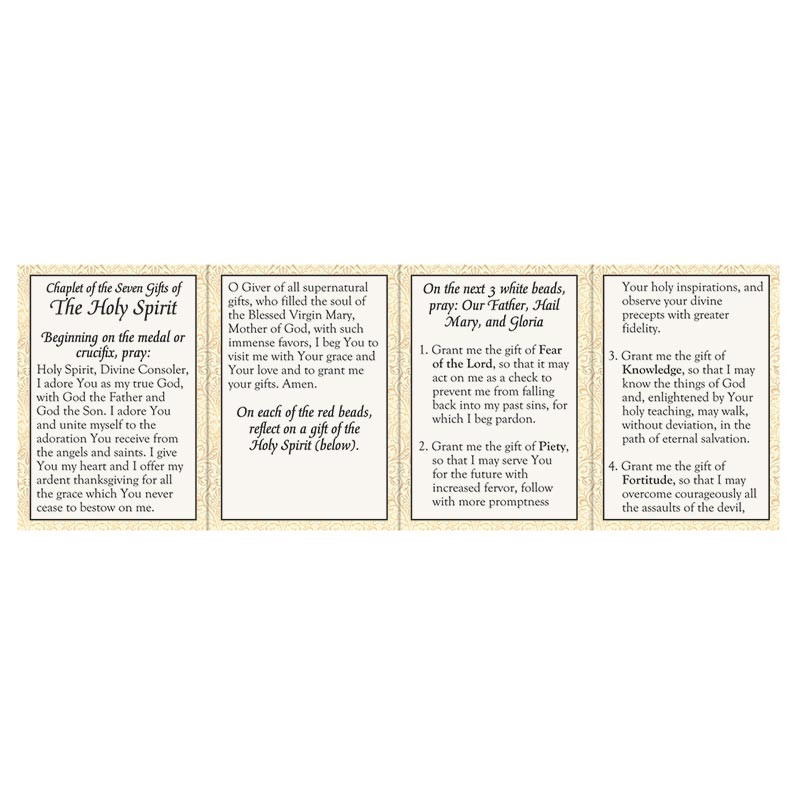 Chaplet of the Seven Gifts of the Holy Spirit with Prayer Card - 6/pk ...