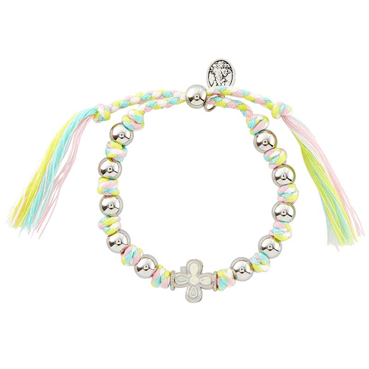 St. Benedict Medals Rainbow Macrame Bracelet - 12/pk - Autom