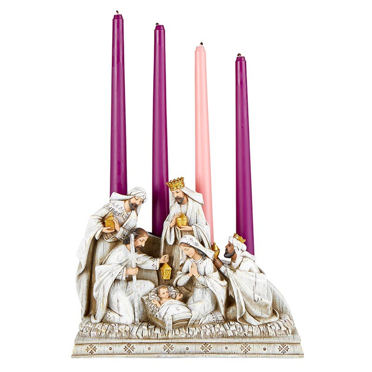 Let Us Adore Him Nativity Advent Candleholder - [Consumer]Autom