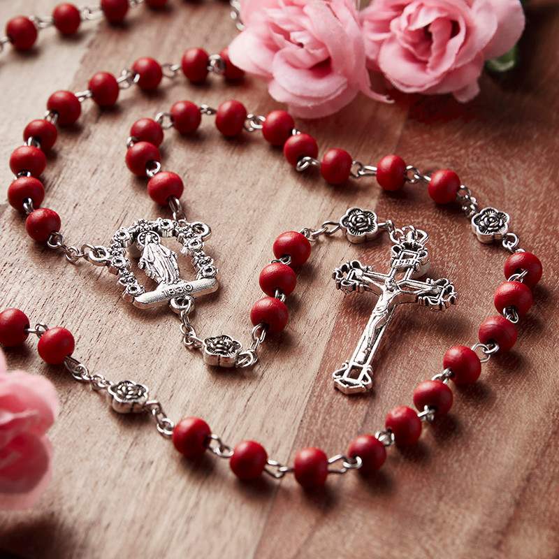 Mary, Queen of Roses Rose-Scented Rosary - 10/pk - [Consumer]Autom