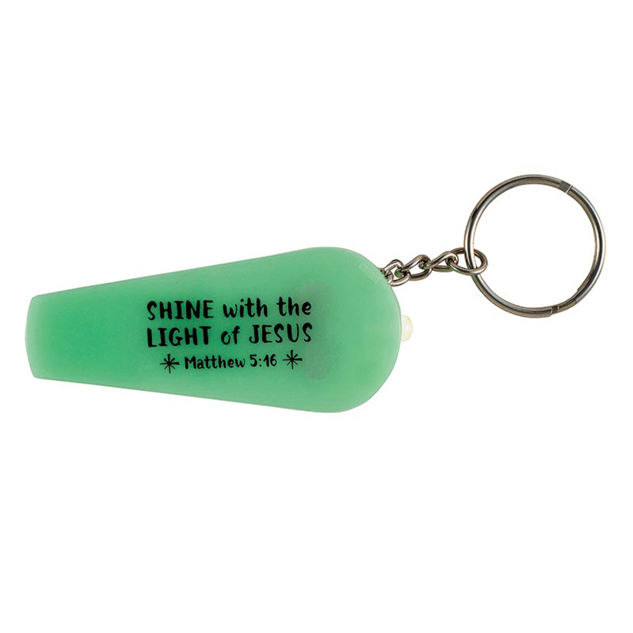 Shine with the Light of Jesus Flashlight Key Chain - 24/pk