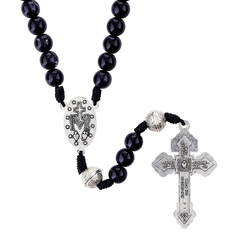 健康アクセサリー MiRaKuRu PLUS Black Miraculous Cord Rosary - [Consumer]Autom