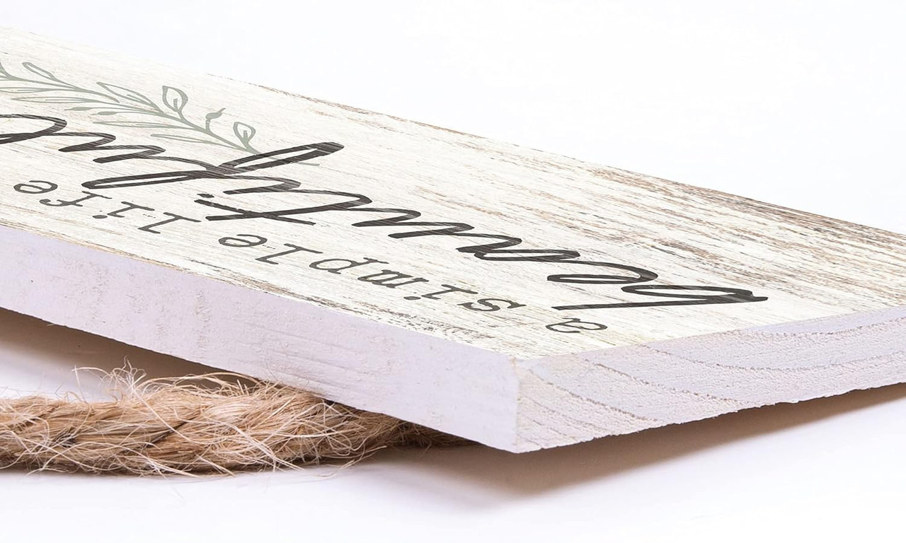 Slat Hanging Wall Sign - Simple Life Beautiful Life - [Consumer]Autom