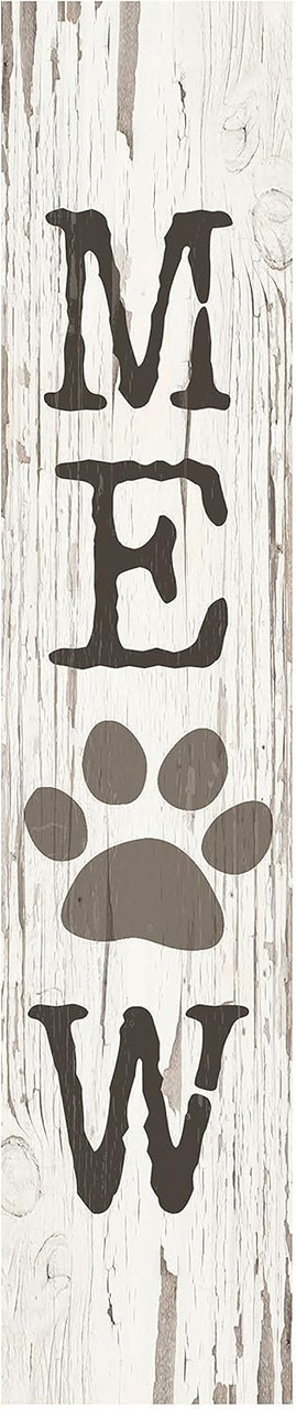 Block Sign - Meow Cat Pawprint - [Consumer]Autom