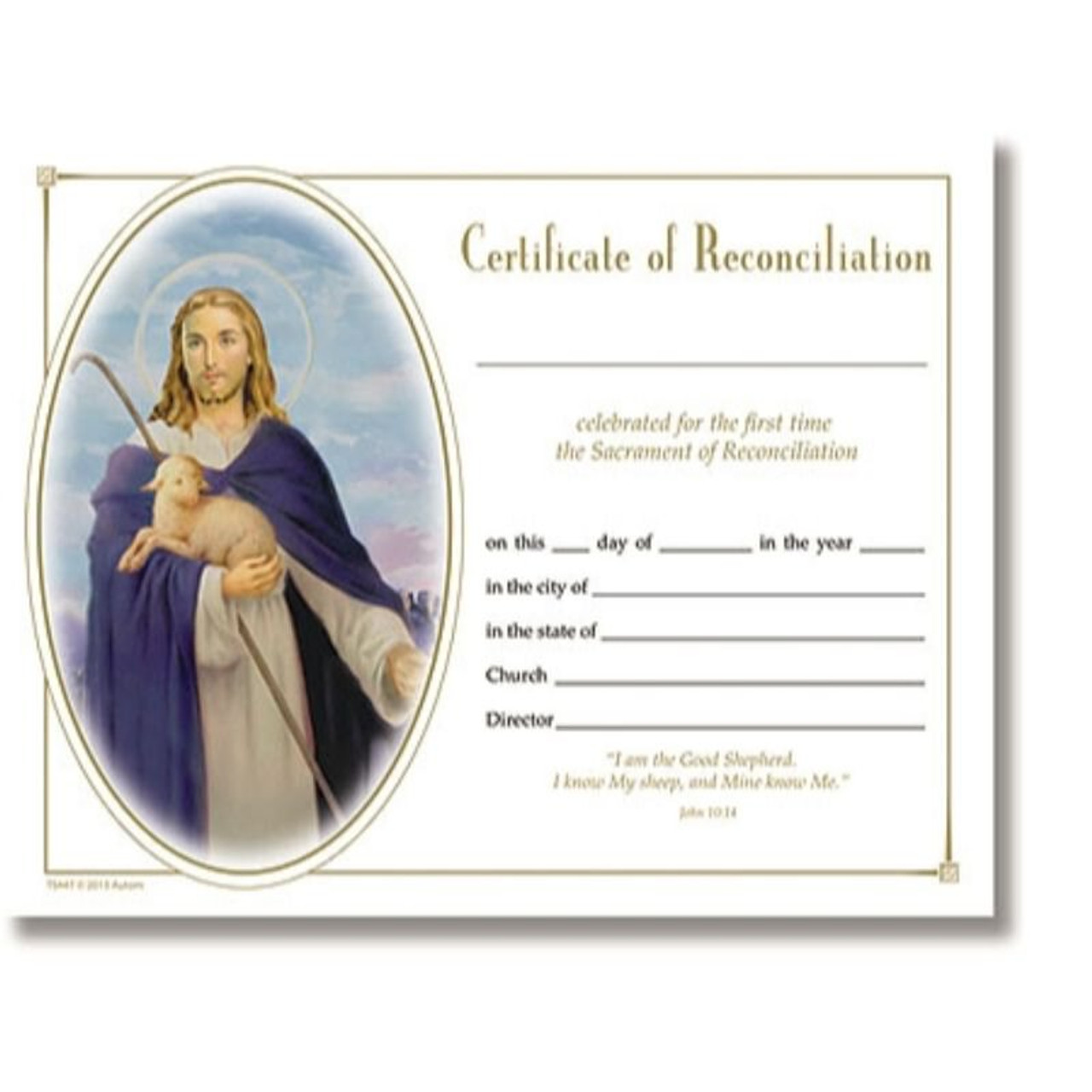 first reconciliation certificate