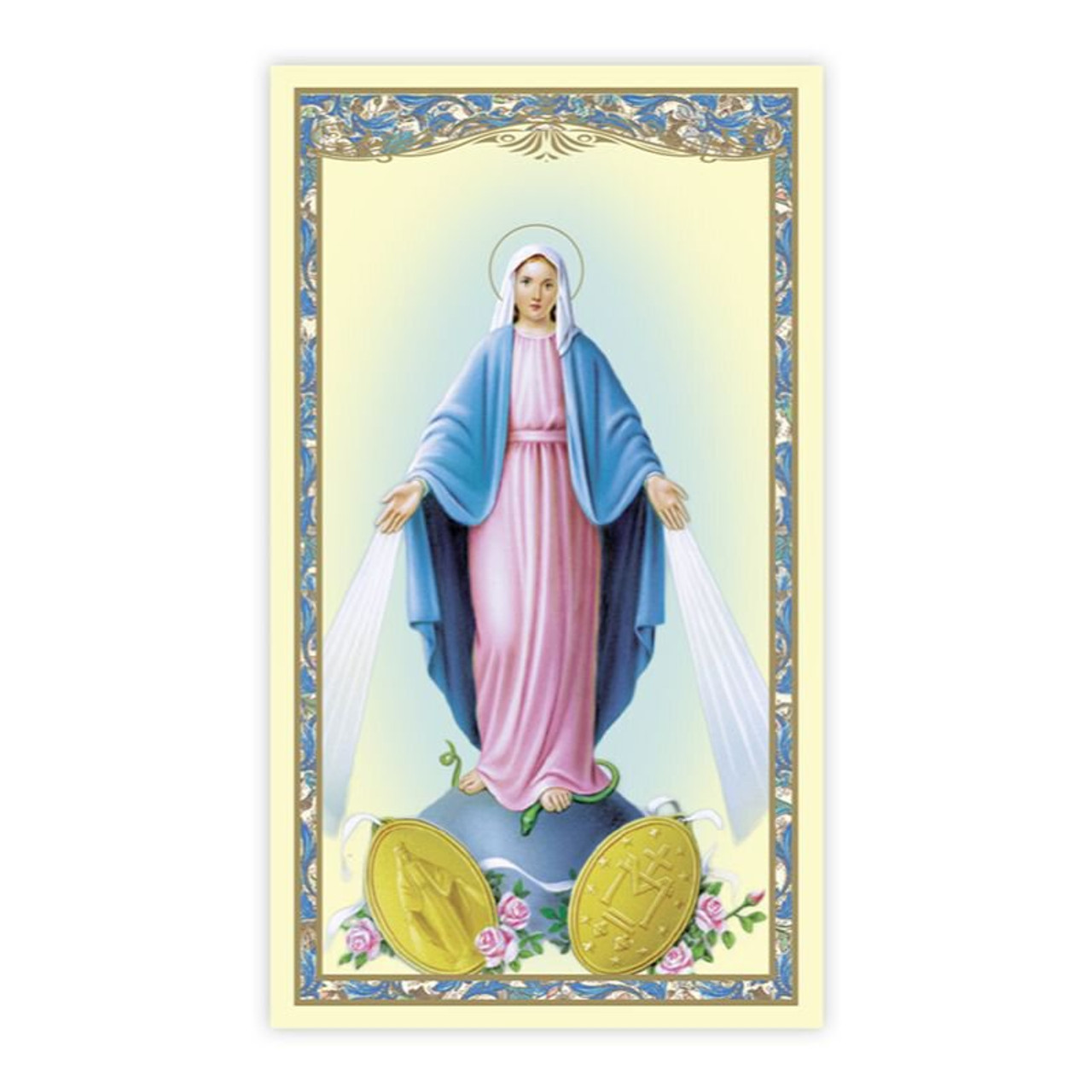 Our Lady of the Miraculous Medal Holy Card - 100/pk - Autom