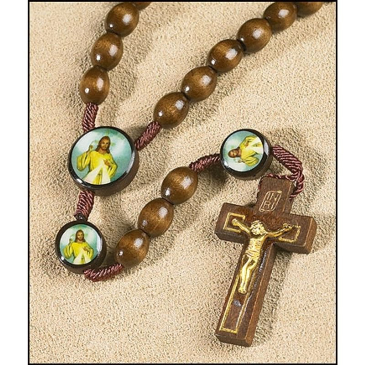 Divine Mercy Devotional Cord Rosary - 12/pk