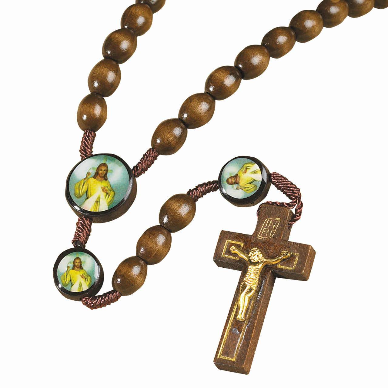 Divine Mercy Devotional Cord Rosary - 12/pk