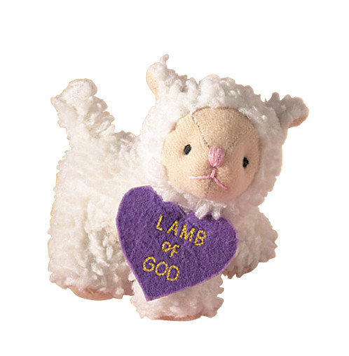 Plush Woolly Lamb with Lamb of God Heart 12/pk [Consumer]Autom