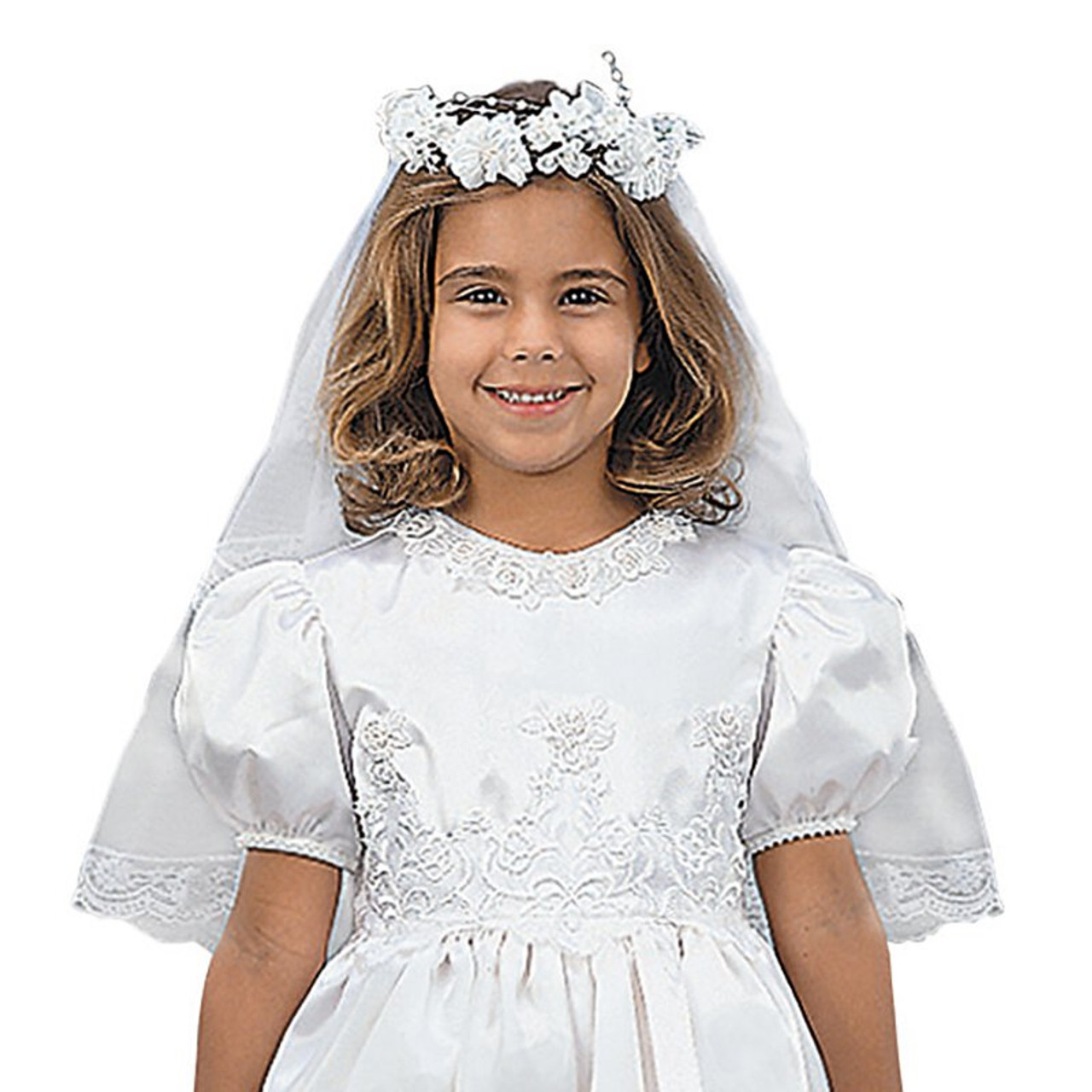 Lito Children's Wear Floral Wreath First Communion Veil