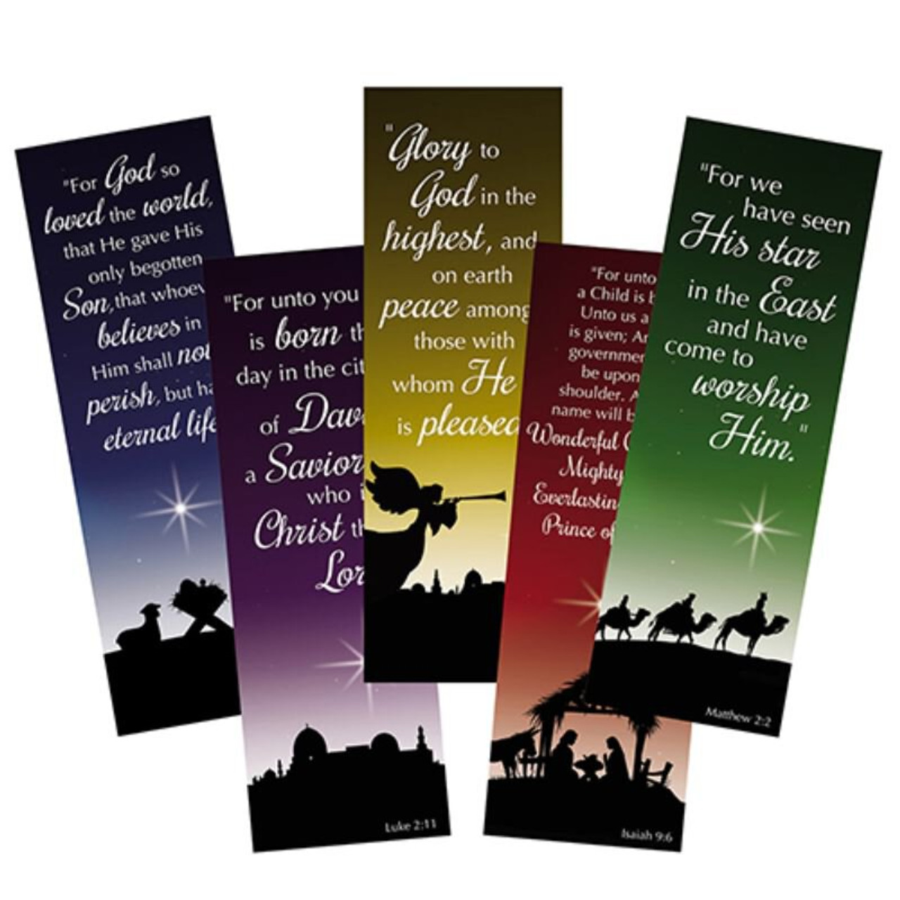 Christmas Silhouette Bookmark Assortment (5 Asst) - 100/pk - [Consumer ...
