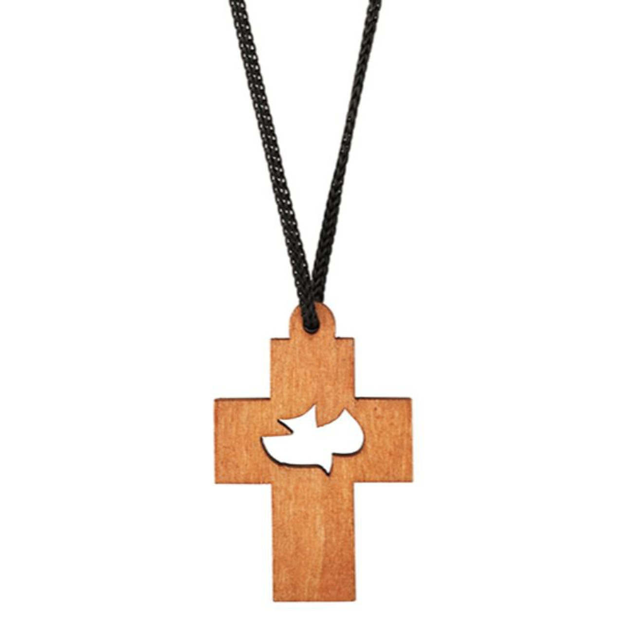 Wholesale Small Wood Crosses Necklaces 1 Inch | 200 @ $1.95 Each