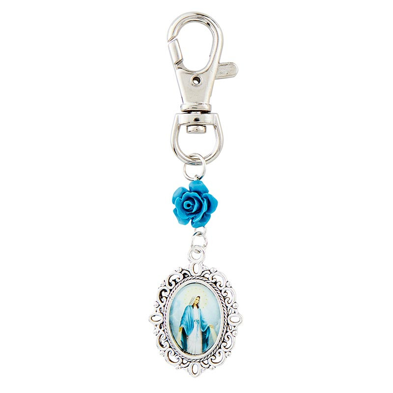 Our Lady of Grace Floral Devotional Key Chain - 12/pk - [Consumer]Autom